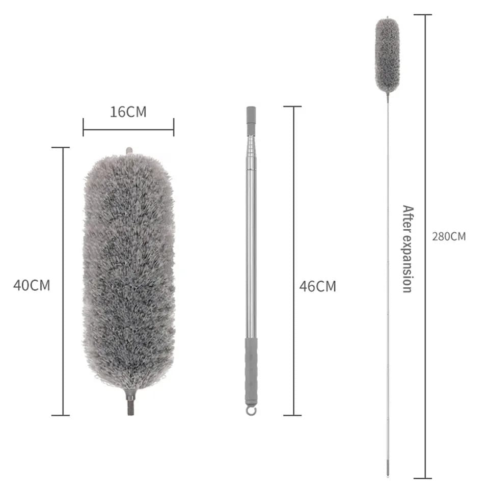 Premium Microfiber Duster – Extendable, Washable, High-Density Dust Cleaner for Home, Car & Office | Easy Cleaning for Fans, Shelves & Hard-to-Reach Areas