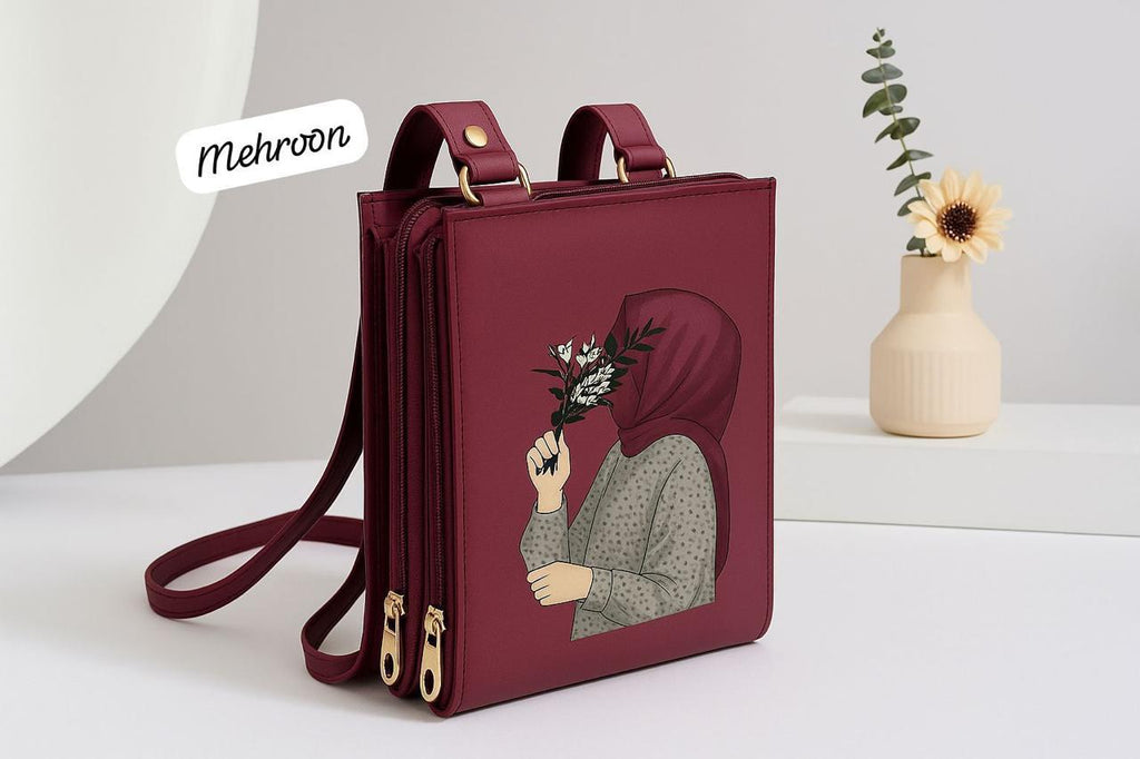 Elegance in Bloom: Illustrated Crossbody Mobile Wallet & Organizer