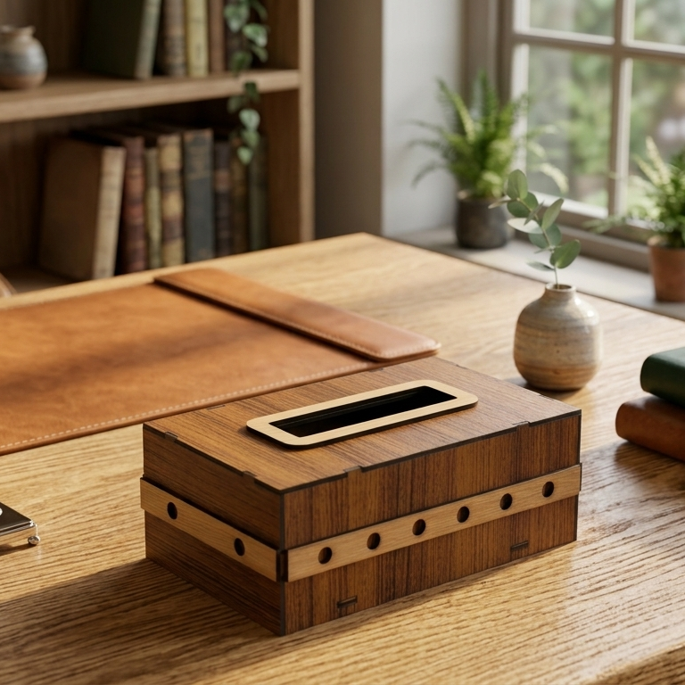 Premium Tissue Box Holder – Stylish & Durable Organizer for Home, Office & Car - Size:9.5/3.5h/5.5