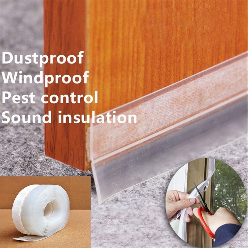 2 Meter Door & Window Seal Strip | Self-Adhesive Weather Stripping Tape | Soundproof, Dustproof & Energy-Saving Sealing Tape