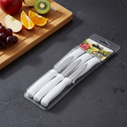 6 Piece Knife Set | Professional Stainless Steel Kitchen Knives | Sharp Durable Blades for Meat, Vegetables, Fruits & Daily Cooking | Comfortable Grip – Chef Knife, Bread Knife, Utility Knife & More
