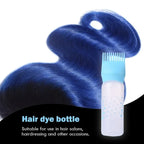 Hair Oil Comb Applicator Bottle with Graduated Scale – Professional Hair Coloring, Oiling & Scalp Treatment Tool ~ Random Color (1Pc)