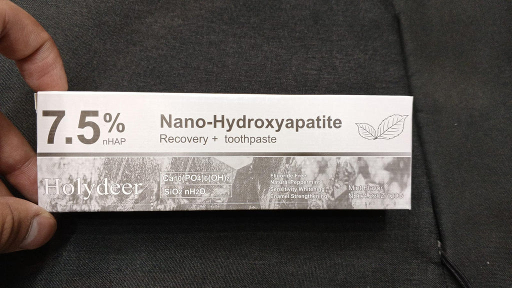 Holydeer 7.5% nHAP Nano-Hydroxyapatite Recovery + Toothpaste – Fluoride-Free Sensitivity & Whitening Care - 120g