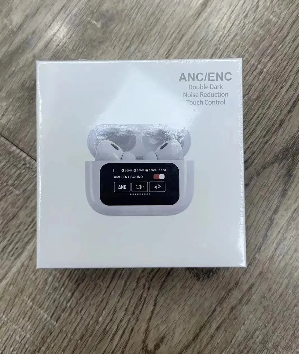 A9 Pro Wireless Bluetooth Headphones ANC Noise Reduction Headset LED Touch Screen Earbuds (random color)
