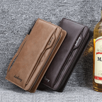 Balebaily Long Wallet for Men & Women with Zipper Pocket 15 Card Slots and Photo Window