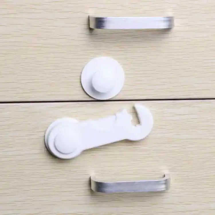 New 1pc Cabinet Door Drawers Refrigerator Locks Protection from Children Baby Safety Plastic Security Lock(random color)