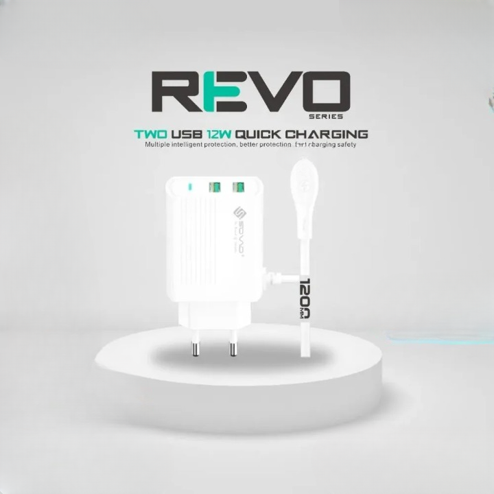 REVO iPhone Charger – Fast Charging USB Adapter with Lightning Cable – Safe & Reliable Power Charging