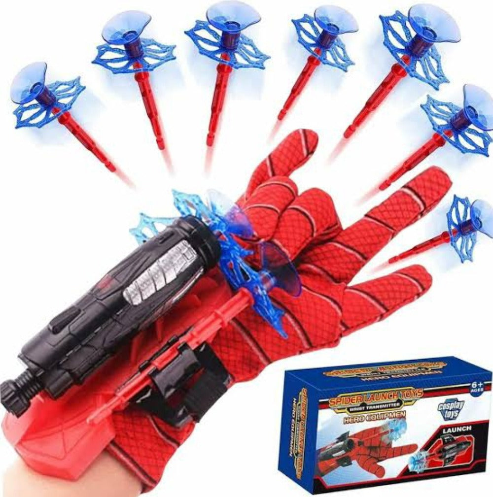 Spiderman Web Dart Shooter | Kids Spider Launcher Toy | With or Without Gloves