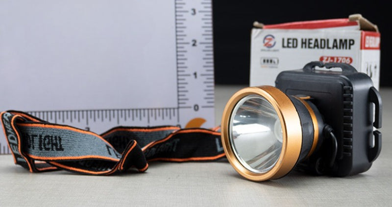 LED Head Lamp with 90° Degree Lighting angle adjustment For Fishing, Hunting, Camping, Cycling, Forearm Equipment – Model: ZJ-1706 3W