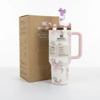 40 Oz Stanley X Coquette Tumbler Providing Durable Quality Comfortable Use Everyday Hydration Support - 1.18 Liter