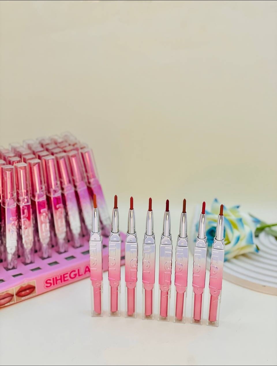 Sighelan 2 In 1 Lipstick And Lip Liner Providing Smooth Application Rich Color Comfortable Use