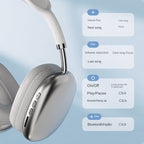 P9 Wireless Bluetooth Headphones Adjustable Over-The-Ear Stereo Headset | Best Quality Wireless Headphones (Random Color)