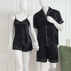 Couple Night Dress / Night Suit / Silk Sleepwear Set – 4-Piece Camisole & Shirt with Shorts | DC-C015