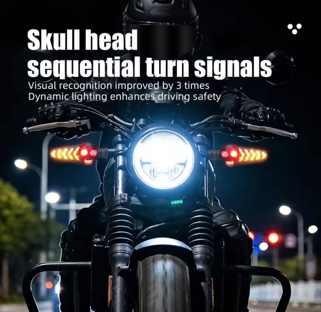 Motorcycle LED Turn Signal Light Supports 12V To 24V Flashing Indicator DRL Brake Tail Lamp