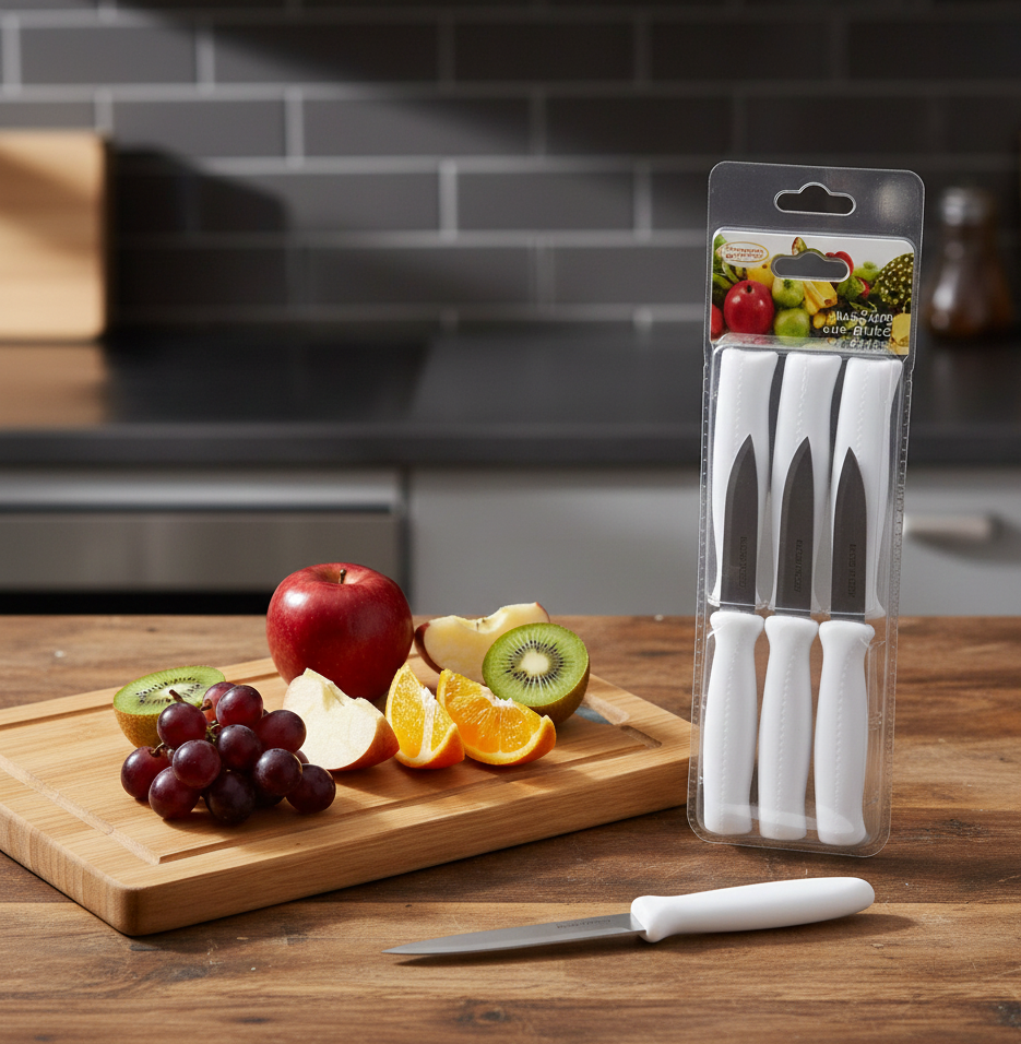 6 Piece Knife Set | Professional Stainless Steel Kitchen Knives | Sharp Durable Blades for Meat, Vegetables, Fruits & Daily Cooking | Comfortable Grip – Chef Knife, Bread Knife, Utility Knife & More