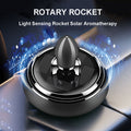 Solar Powered Speech Rocket Car Air Freshener – Rotating Solar Fragrance Diffuser | Long-Lasting Aroma & Stylish Dashboard Decor (Speech Rocket)