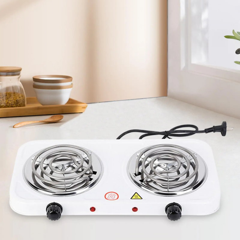 Double Electric Stove – 2000 Watt Dual Hot Plate Cooker with Twin Coil Burners | Fast Heating, Energy-Efficient Electric Cooking Stove for Home, Hostels & Outdoor Use