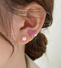 AUJ-939 Korean Fish Tail Earrings – Elegant Fashion Jewellery, Stylish Accessory for Women