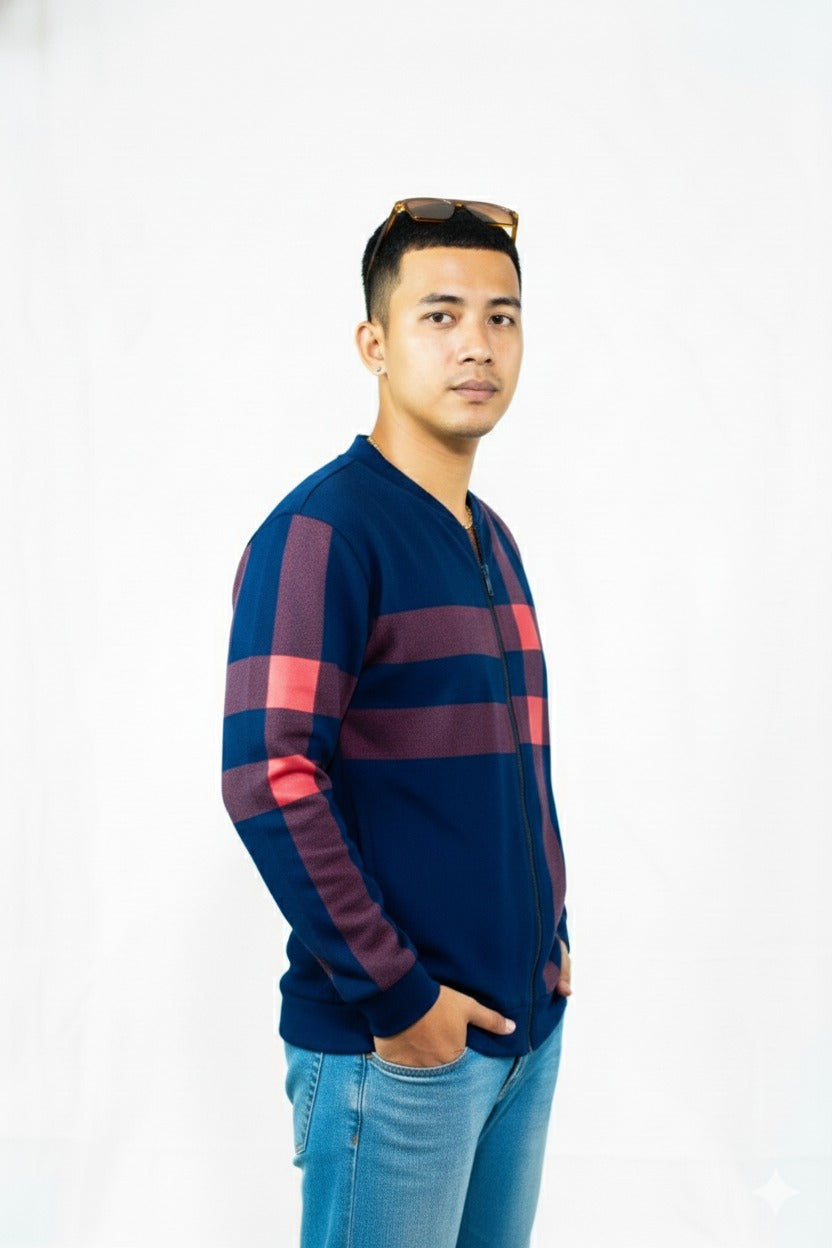 Classic Winter Jacket For Men- Zipper Style, Stay Warm And Stylish- Comfortable Fleece Material