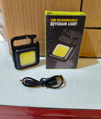 Rechargeable Mini COB LED Flashlight Keychain with Bottle Opener | Portable Pocket Torch Light