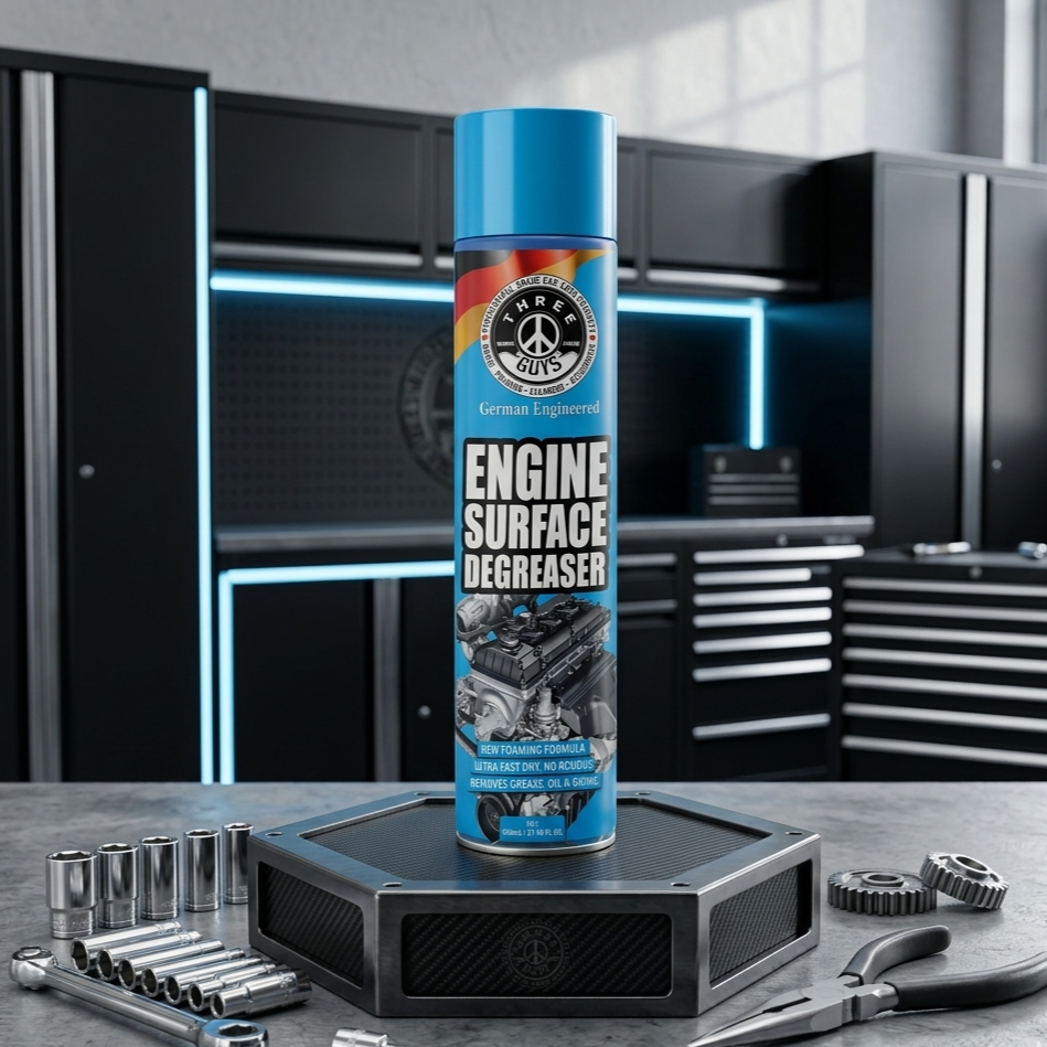 Engine Surface Degreaser 650ml – Heavy-Duty Foaming Cleaner By Three Guys German Engineered