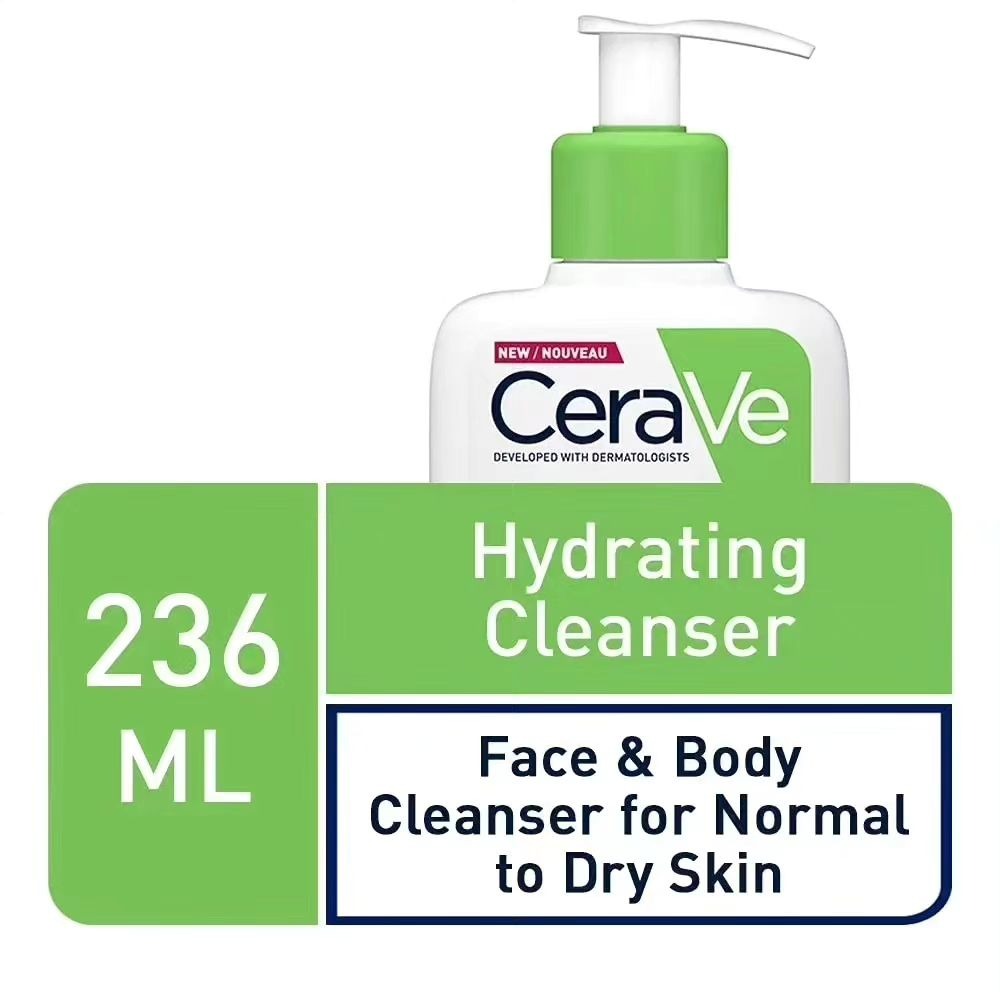 CeraVe Hydrating Cleanser with Hyaluronic Acid & Ceramides – Moisturizing Face Wash for Normal to Dry Skin (237ml)
