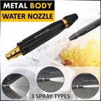 Stainless Steel High Pressure Water Spray Nozzle Durable Black Washer Nozzle
