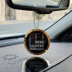 Acrylic Mirror Dua-e-Safar Car Hanging with Khana Kaaba & Madina Design – Elegant Islamic Rear View Mirror Decor | Size : 10 cm