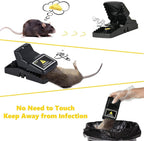 Heavy Duty Mouse Trap – High-Sensitivity Quick Catch Reusable Rat Traps for Home and Indoor Use
