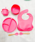 Premium Silicone Baby Feeding Set (6-Piece) – BPA-Free, Suction Base & Ergonomic Design for Self-Feeding