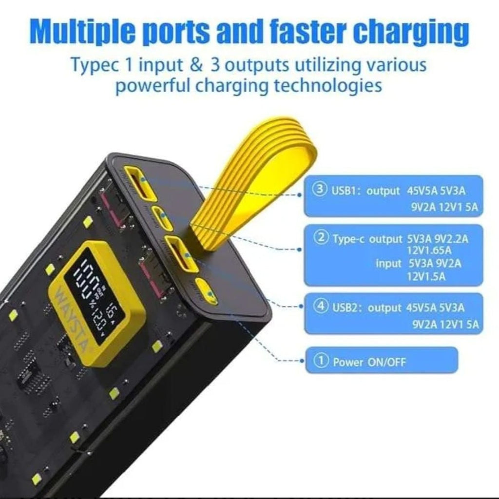 Bolt Power Bank B102 High-Capacity Portable Charger Designed To Keep Your Devices Powered Up On The Go 10'000mAh Battery