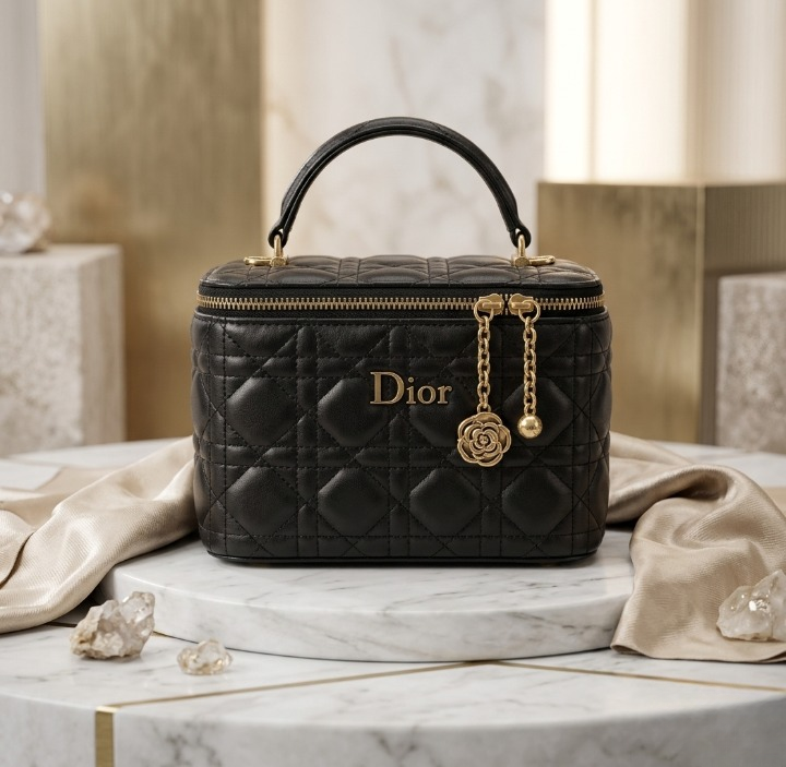 Imported Synthetic Leather Beauty Bag – Stylish Cosmetic Organizer for Travel & Daily Use | Without Box
