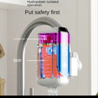 Electric Water Heater Tap Instant Hot Water Faucet Heater Cold Heating Faucet Tankless Instantaneous Water Heater (Random Color)