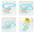 Small Duck Climbing Stairs Toy DIY Racing Track Toy Music Duck Roller Coaster(random color)