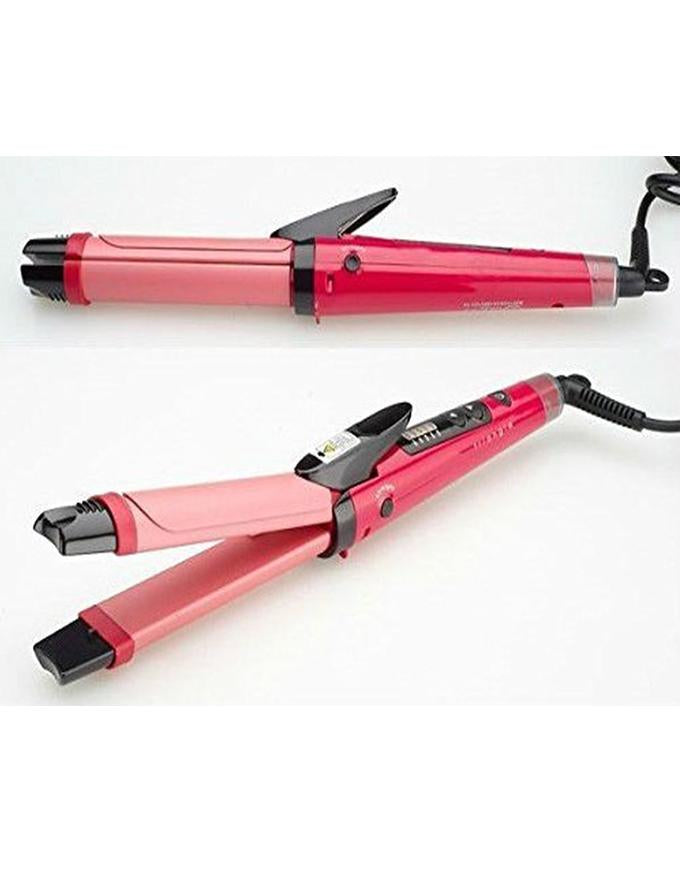 2-in-1 Nova Hair Straightener and Curler – Dual-Use Styling Tool with Quick Heat-Up Technology, Ceramic Plates for Smooth Straightening &amp; Effortless Curls Model-NH-2009 – Portable, Lightweight, Ideal for Home or Travel Use