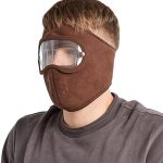 Windproof Anti Dust Full Face Masks Cycling Ski Breathable Masks Eye HD Anti Fog Goggles Hood Cover Winter Warm Hat Caps (random color)