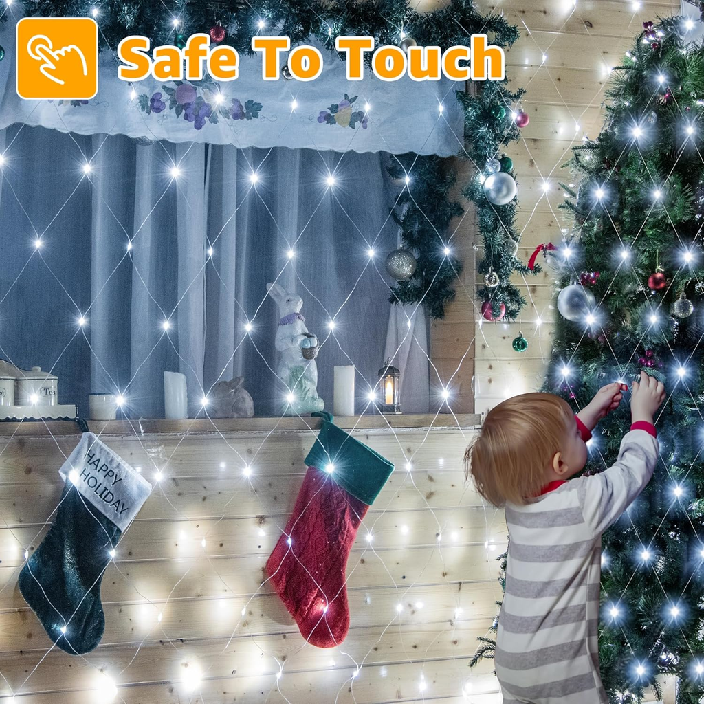 1 PC Wedding LED Net Mesh String Lights- Fairy String Lights With 88 Lights for Wedding Party Décor Outdoor &amp; Indoor Activities