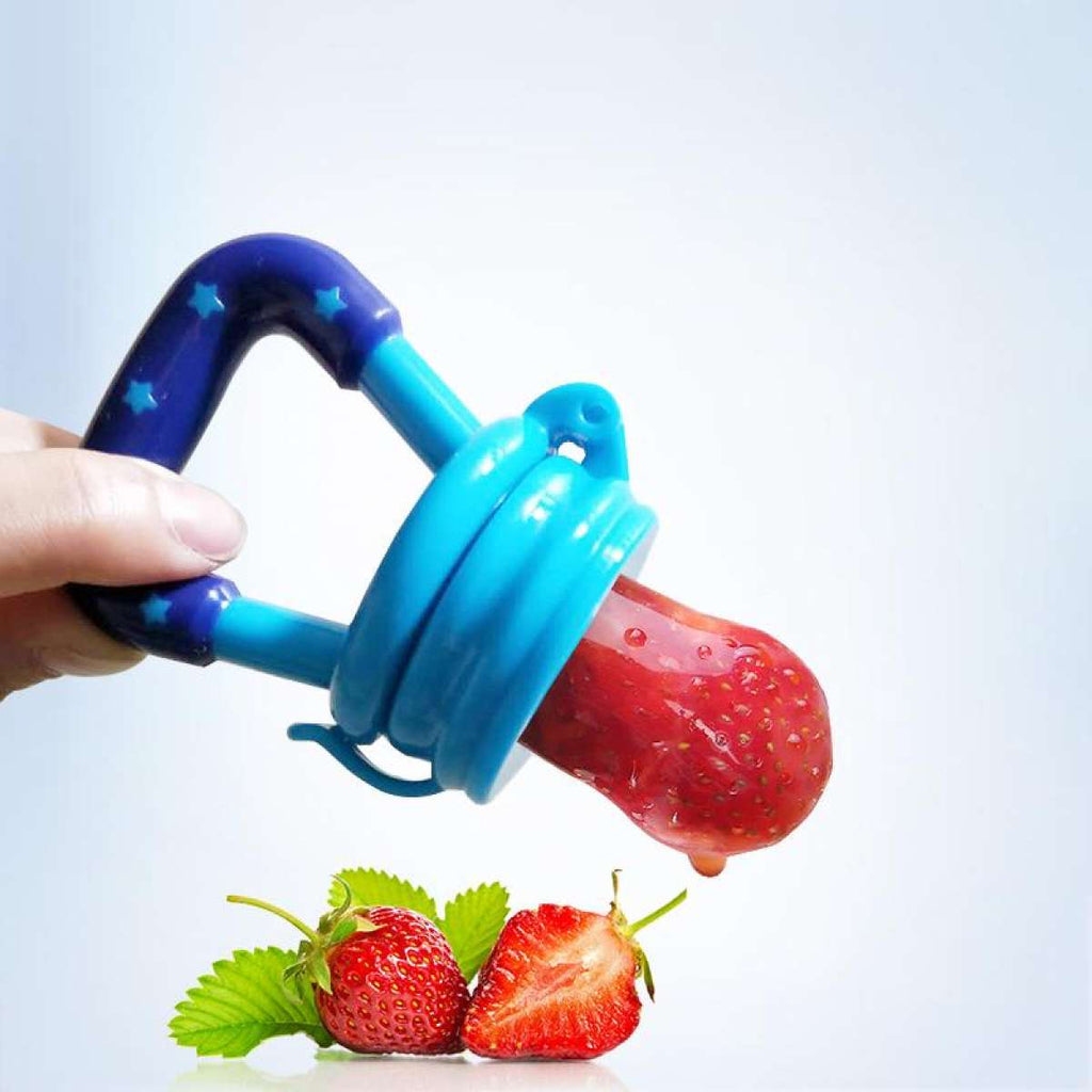 Food Pacifier + Feeder Spoon/ Fresh Fruit Food Baby , Feeding Safe Fruit Feeder (random color)