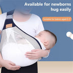 1PC Baby Carrier, Ergonomic Baby Strap one Shoulder Labor-Saving Polyester Baby Half Wrapped Sling (Random Color)