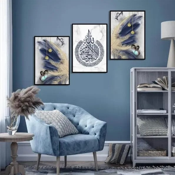Set of 3 Premium Wall Art Photo Tiles – Modern Home Decor Sets