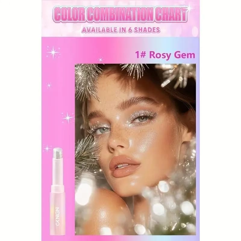 Miss Betty Multipurpose Jelly Highlighter Stick – Creamy Glitter Eyeshadow, Lip Balm & Face Highlighter