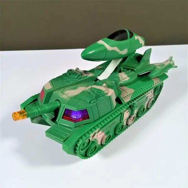 2‑in‑1 Military Aircraft & Tank Toy | Transformable Fighter Jet & Tank | Durable & Safe for Kids (random colour)