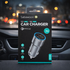 Sabawoon 18W Fast Charging Car Adapter – Dual USB Portable Car Charger