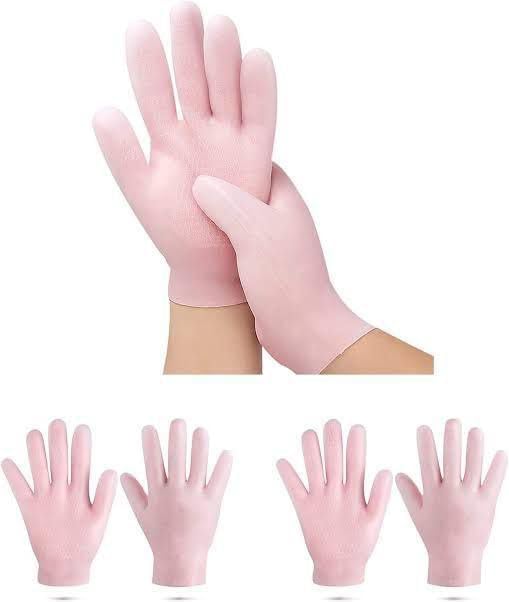 (Combo Pack) Moisturizing Glove and Socks Set, Silicone Gel Spa  Socks For Dry Cracked Skin &amp; Silicone Jelly Socks Gel Moisturizing Socks Foot Care Protector