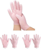 (Combo Pack) Moisturizing Glove and Socks Set, Silicone Gel Spa  Socks For Dry Cracked Skin &amp; Silicone Jelly Socks Gel Moisturizing Socks Foot Care Protector
