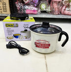 Click On 3-in-1 Multi-Functional Electric Kettle – Noodle Maker, Egg Boiler & Hot Pot with Non-Stick Coating