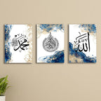 Set of 3 Premium Wall Art Photo Tiles – Modern Home Decor Sets 8x11