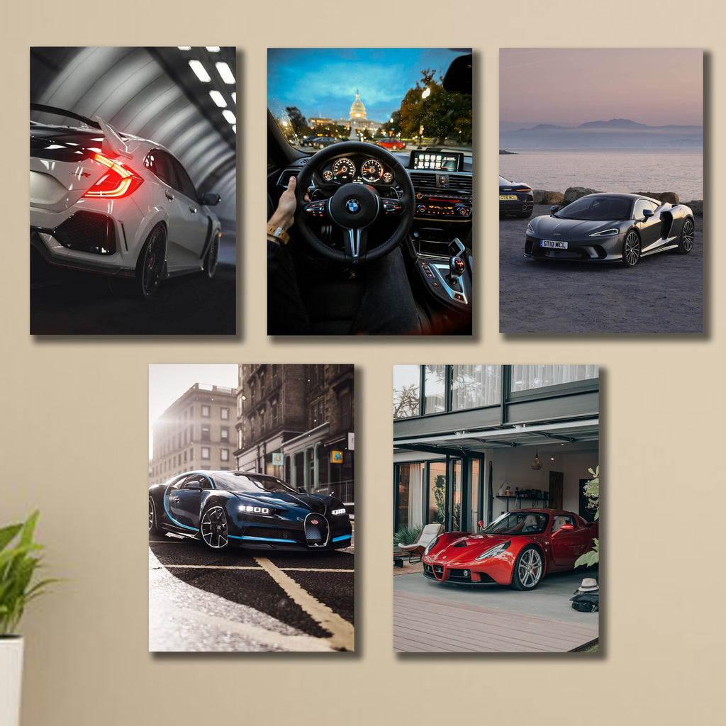 Set of 5 Premium Wall Art Photo Tiles – Modern Home Decor Sets 8x11