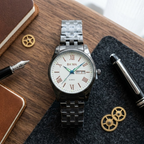 Baima Quartz Stainless Steel Wristwatch With Roman Numerals And Day Date Working Display