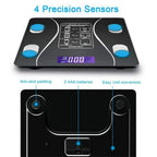 Smart Wireless Bluetooth Digital Weight Scale – Max 180kg, Precision D=50g, Body Weight Monitoring